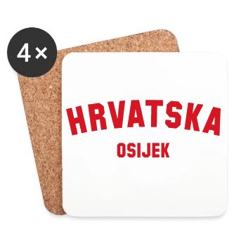 OSIJEK Hrvatska Croatie - Dessous de verre (lot de 4) - blanc - Devant