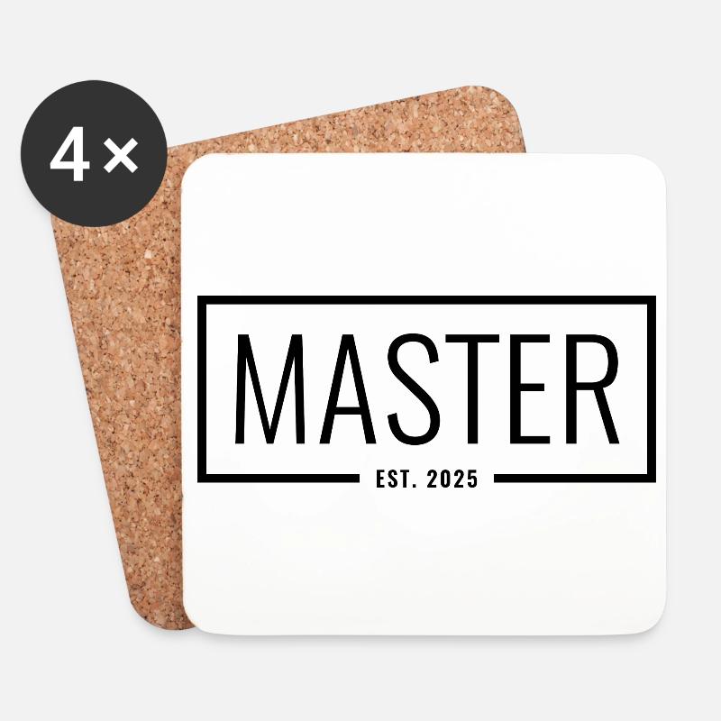 Master Est. 2025 - Untersetzer (4er-Set) - Weiß