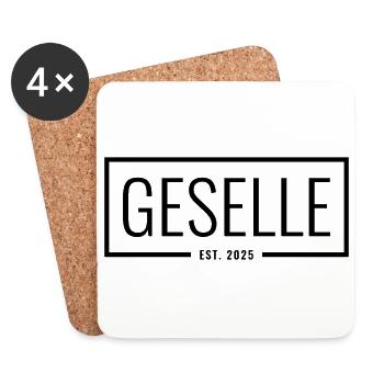 Geselle Est. 2025 - Untersetzer (4er-Set) - Weiß - Vorne