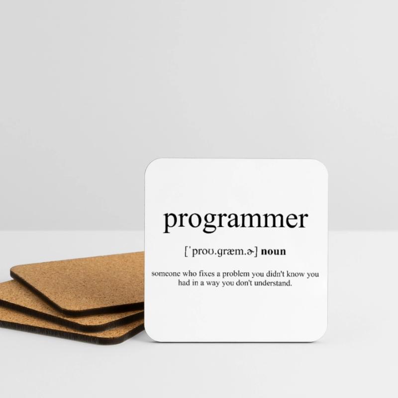 Programmer (Programmierer) Definition Dictionary Untersetzer (4er-Set)