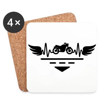 I love motorcycling,motorcycle,motorcyclist - Coasters (set of 4) - white - Front