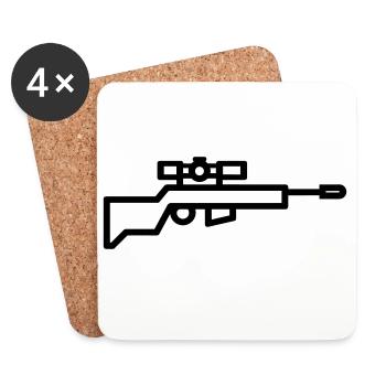 sniper - Coasters (set of 4) - white - Front