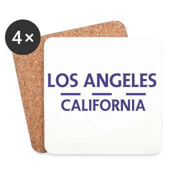 Los Angeles, Californië - Onderzetters (4 stuks) - wit - Voor