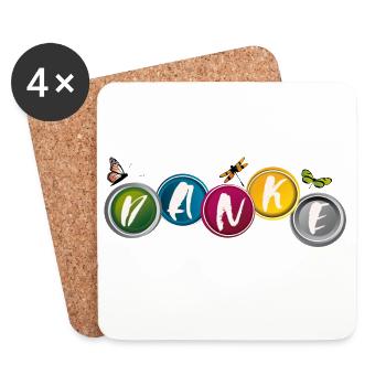 Thank you - Coasters (set of 4) - white - Front