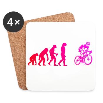 Roadbike Motiv für echte Liebhaber - Untersetzer (4er-Set) - Weiß - Vorne