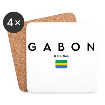 Gabonischer Stolz, minimalistisches, elegantes Design - Untersetzer (4er-Set) - Weiß - Vorne