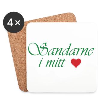 Der Sand in meinem Herzen - Untersetzer (4er-Set) - Weiß - Vorne