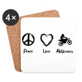 Motocross Love - Coasters (set of 4) - white - Front