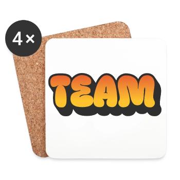 Team - Untersetzer (4er-Set) - Weiß - Vorne
