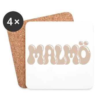 Malmö Retro Groovy Beige - Untersetzer (4er-Set) - Weiß - Vorne