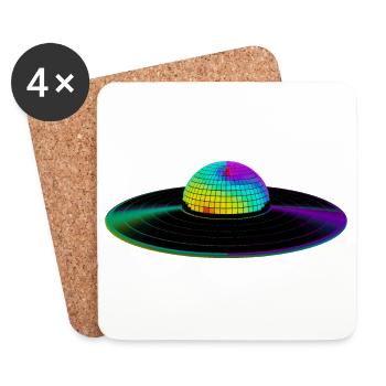 Disco Saturn - Untersetzer (4er-Set) - Weiß - Vorne