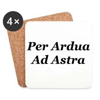 Cool Quote in Latin - Per Ardua Ad Astra - Coasters (set of 4) - white - Front