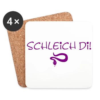 Schleich di - violett - Untersetzer (4er-Set) - Weiß - Vorne