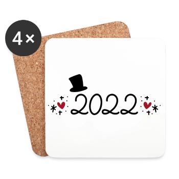 2022 - Coasters (set of 4) - white - Front