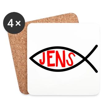 Jens Ichthys4m3 Names First names Christian - Coasters (set of 4) - white - Front