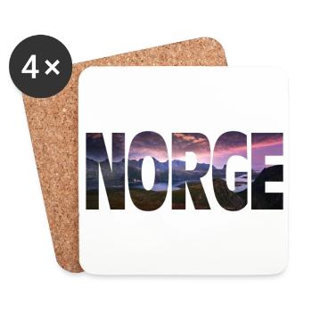 Norwegen - Untersetzer (4er-Set) - Weiß - Vorne