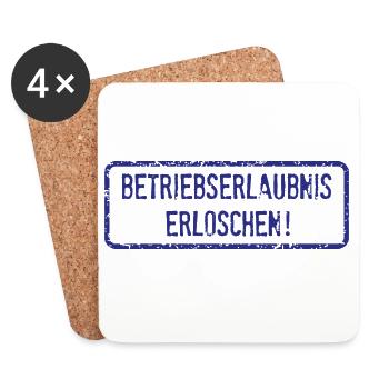 Operating licence expired! - Coasters (set of 4) - white - Front