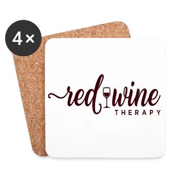 Thérapie par vin rouge Vin Relaxation - Dessous de verre (lot de 4) - blanc - Devant