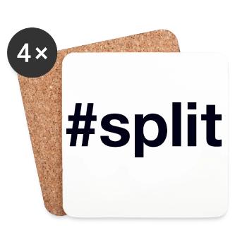 Split Hrvatska Croatia Kroatien Hashtag - Untersetzer (4er-Set) - Weiß - Vorne