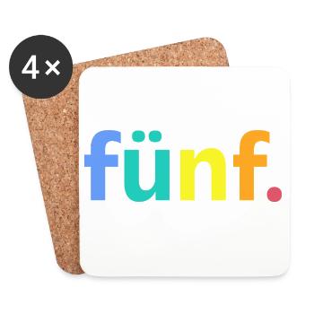 5. Geburtstag Junge Fünf 5 Jahre Jubiläum  - Untersetzer (4er-Set) - Weiß - Vorne