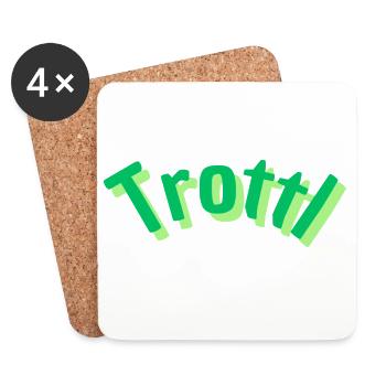 Trottl - Untersetzer (4er-Set) - Weiß - Vorne