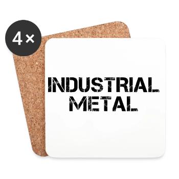 Industriemetall - Untersetzer (4er-Set) - Weiß - Vorne
