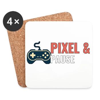 Pixel & Pause. - Untersetzer (4er-Set) - Weiß - Vorne
