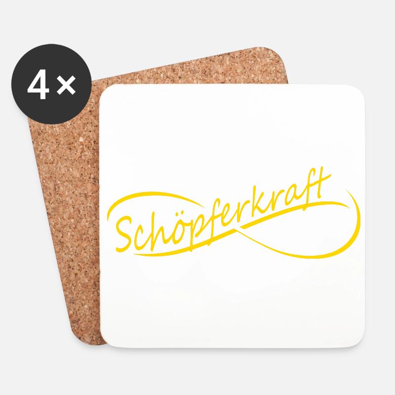 Schöpferkraft - Untersetzer (4er-Set) - Weiß