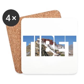 Tibet - Dessous de verre (lot de 4) - blanc - Devant