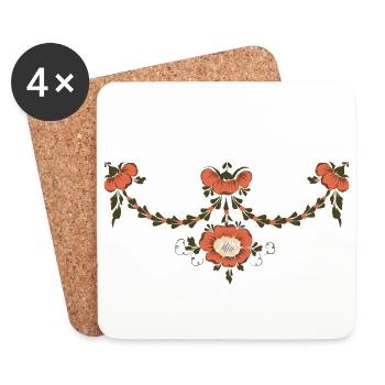 Kare Jonsdotter - Dessous de verre (lot de 4) - blanc - Devant