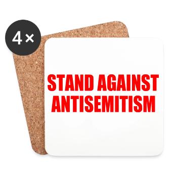 stand against antisemitism - Untersetzer (4er-Set) - Weiß - Vorne
