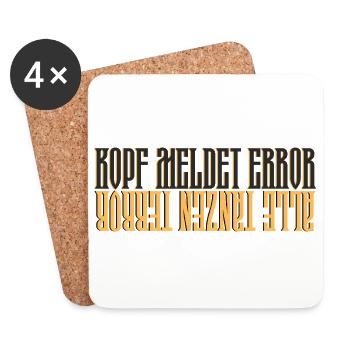 Verkopft im Error? - Untersetzer (4er-Set) - Weiß - Vorne
