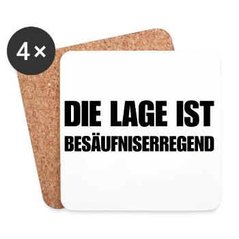 The situation is drunkenness - Coasters (set of 4) - white - Front