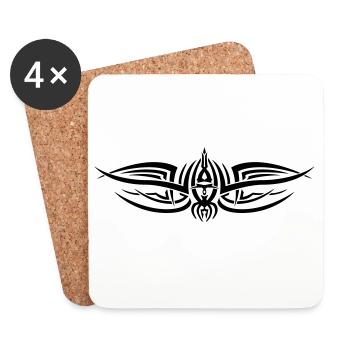 Tribal 2 par Helfspawn - Dessous de verre (lot de 4) - blanc - Devant