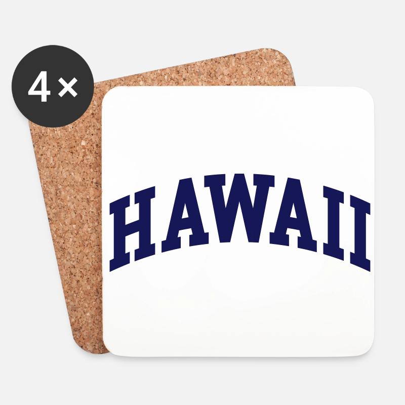 Hawaii - Untersetzer (4er-Set) - Weiß
