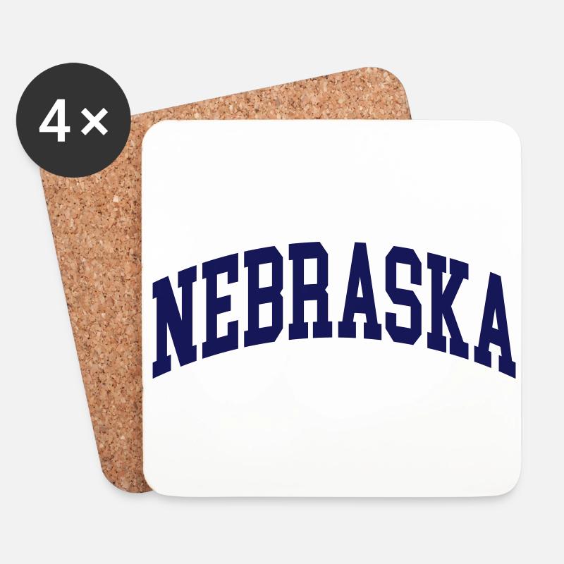 Nebraska - Untersetzer (4er-Set) - Weiß