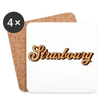 Vintage Strasbourg France - Coasters (set of 4) - white - Front