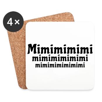 Mimimi - rumheulen Spruch - Untersetzer (4er-Set) - Weiß - Vorne