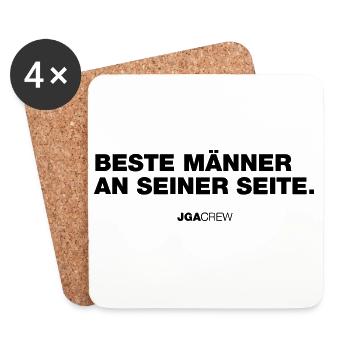 Beste Männer (JGA - Jungesellenabschied) - Untersetzer (4er-Set) - Weiß - Vorne