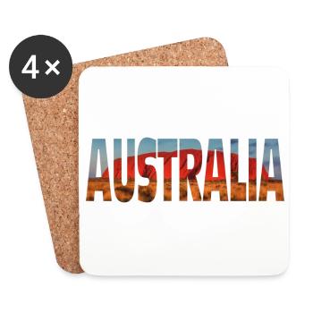 Australia - Coasters (set of 4) - white - Front