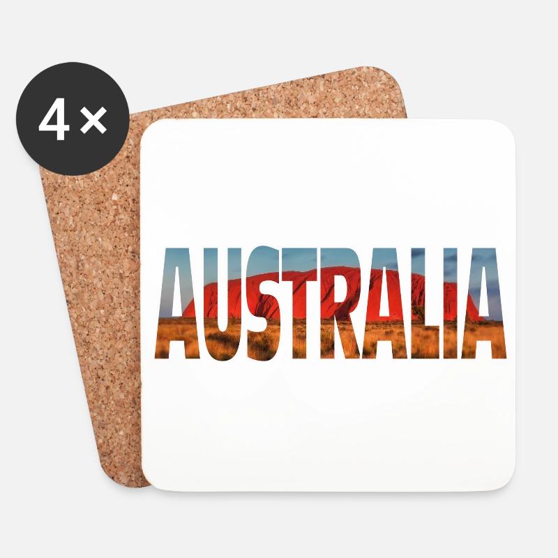 Australia - Untersetzer (4er-Set) - Weiß