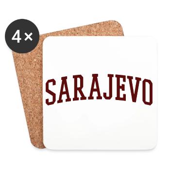Sarajevo - Dessous de verre (lot de 4) - blanc - Devant