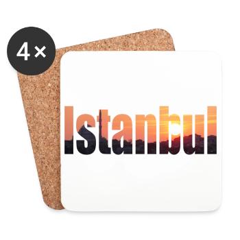 Istanbul is a city on two continents - Coasters (set of 4) - white - Front