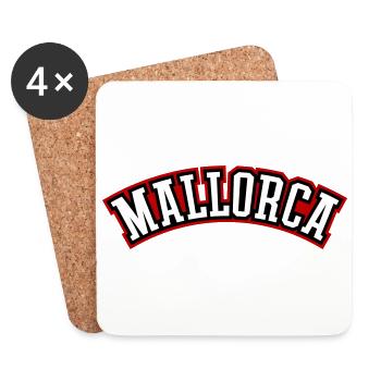 Mallorca Schriftzug - Untersetzer (4er-Set) - Weiß - Vorne