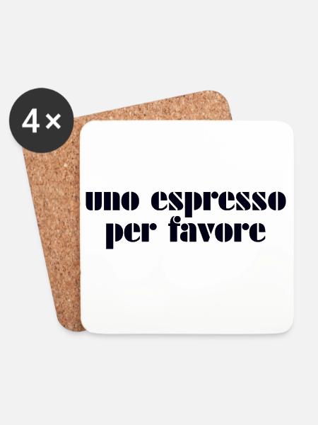 Espresso Italia Italien - Untersetzer (4er-Set) - Weiß