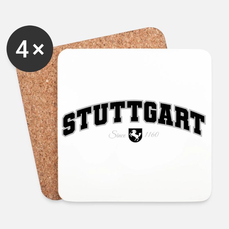 Stuttgart  - Untersetzer (4er-Set) - Weiß