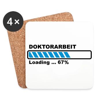 PhD thesis - Coasters (set of 4) - white - Front