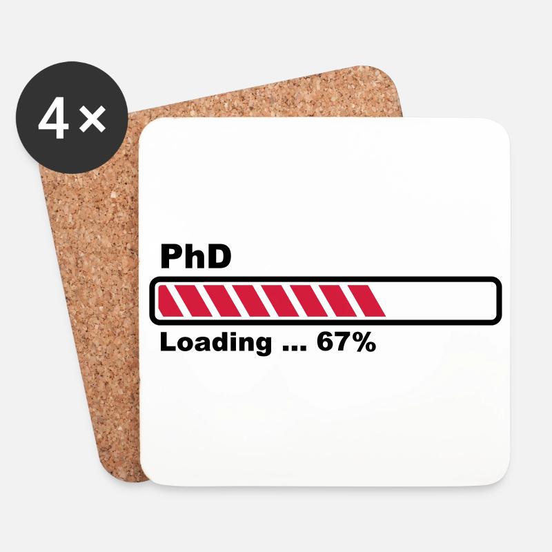 PhD Loading - Untersetzer (4er-Set) - Weiß