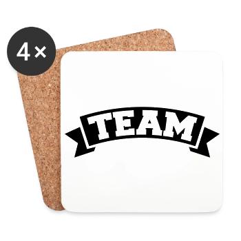 team banderole - Untersetzer (4er-Set) - Weiß - Vorne