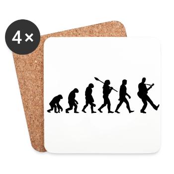 Gitarre Evolution - Untersetzer (4er-Set) - Weiß - Vorne